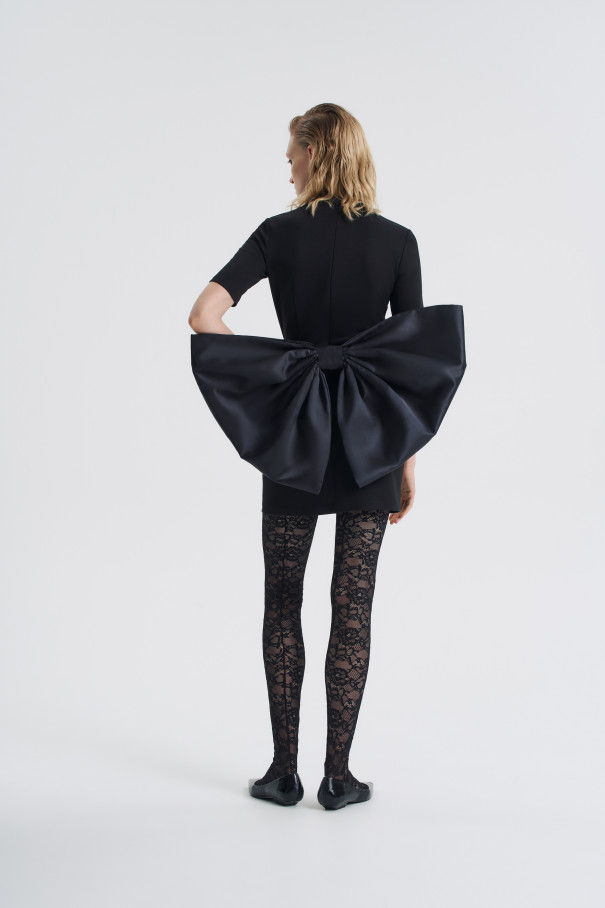 Платье-мини с высокой горловиной , черный, арт. FR26NY1DR210L600BL купить в интернет-магазине