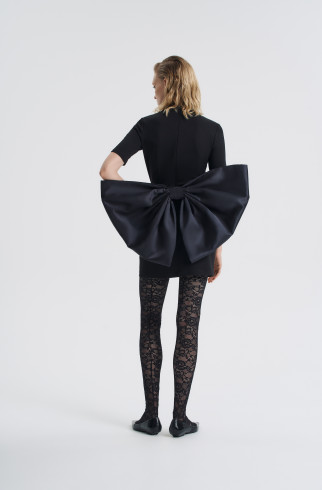 Платье-мини с высокой горловиной , Черный, арт. FR26NY1DR210L600BL купить в интернет-магазине