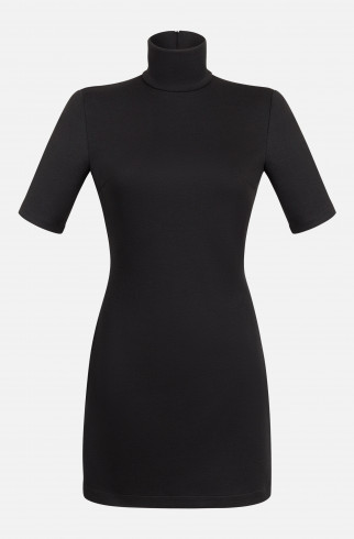 Платье-мини с высокой горловиной , Черный, арт. FR26NY1DR210L600BL купить в интернет-магазине
