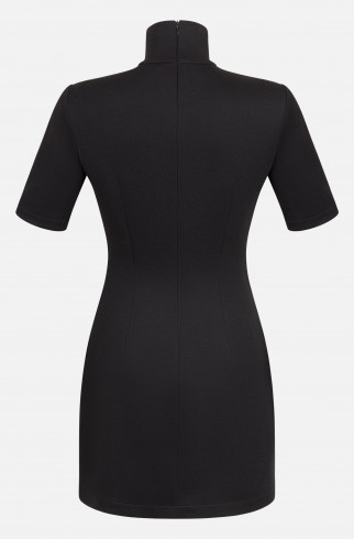 Платье-мини с высокой горловиной , Черный, арт. FR26NY1DR210L600BL купить в интернет-магазине