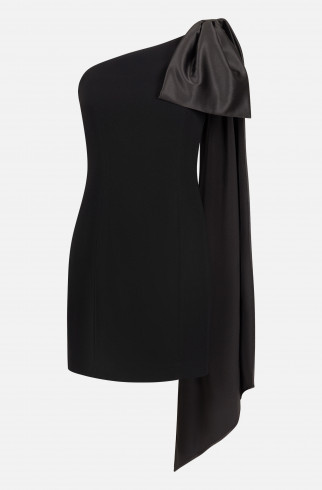 Платье на одно плечо с бантом , Черный, арт. FR26NY1DR51FLW530BL купить в интернет-магазине