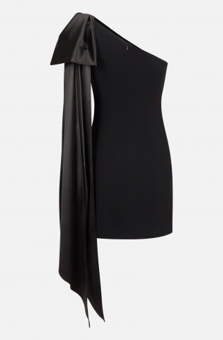 Платье на одно плечо с бантом , Черный, арт. FR26NY1DR51FLW530BL купить в интернет-магазине