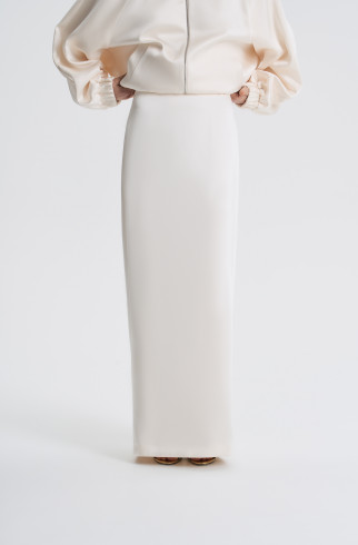Юбка макси из тафты , Молочный, арт. FR26NY1SK120W530ML купить в интернет-магазине