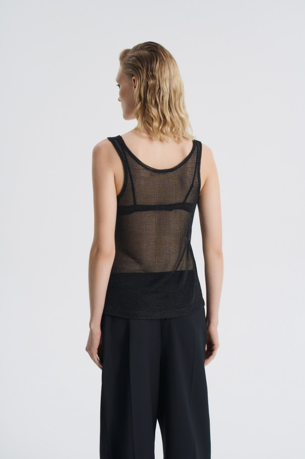 Майка из декоративной сетки , черный, арт. FR26NY1TP100W320BL купить в интернет-магазине