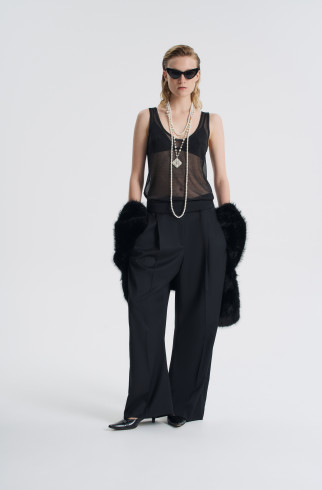 Майка из декоративной сетки , Черный, арт. FR26NY1TP100W320BL купить в интернет-магазине