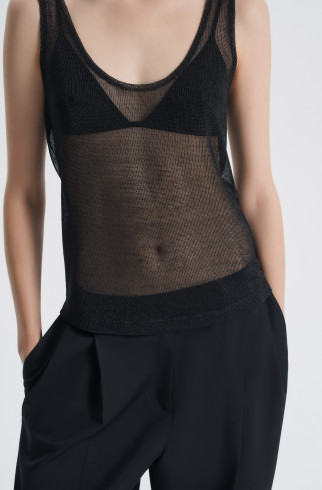 Майка из декоративной сетки , Черный, арт. FR26NY1TP100W320BL купить в интернет-магазине