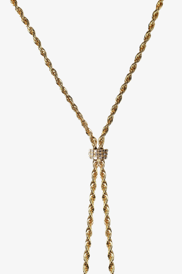 Колье с кисточками и кристаллами , золотой, арт. 585H купить в интернет-магазине