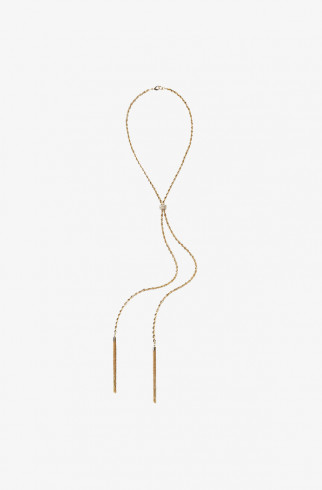 Колье с кисточками и кристаллами , Золотой, арт. 585H купить в интернет-магазине