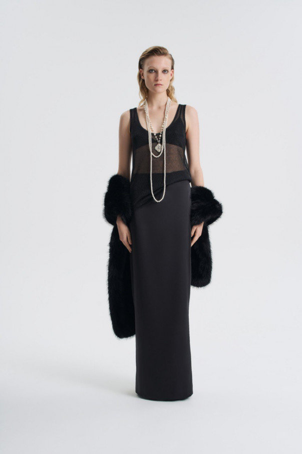 Юбка макси из тафты , черный, арт. FR26NY1SK120W530BL купить в интернет-магазине