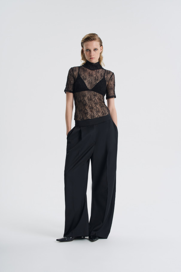 Топ из жатой сетки , черный, арт. FR26NY1TP200W200BL купить в интернет-магазине