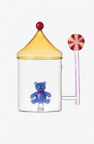 Кружка с крышкой Teddy Bear, light blue , Мультицвет, арт. 935209572 купить в интернет-магазине