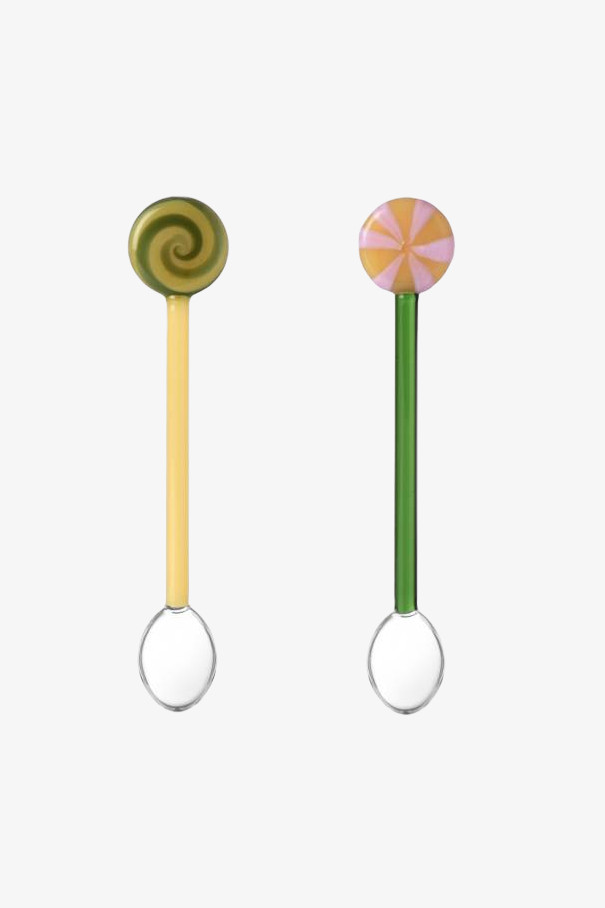 Набор из двух ложек Lollipop, yellow&green , мультицвет, арт. 935209575 купить в интернет-магазине