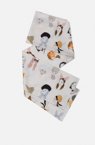 Твилли шарф , Мультицвет, арт. FSTVSCPO10DM купить в интернет-магазине