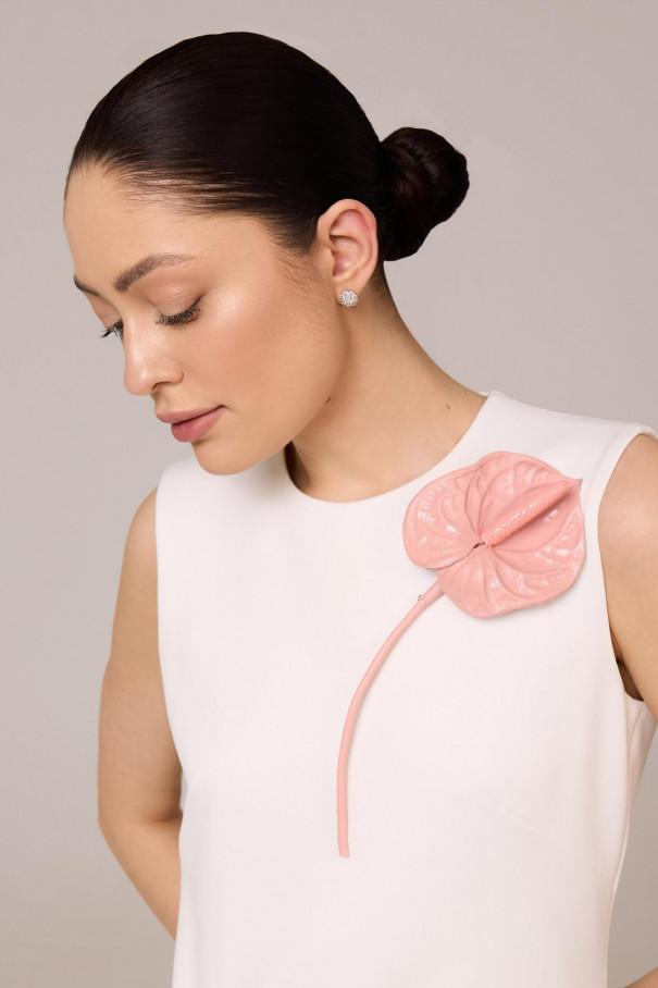 Брошь Антуриум, розовый , розовый, арт. 36473656 купить в интернет-магазине