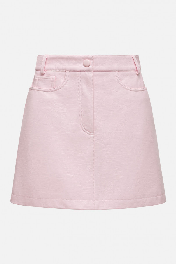 Юбка мини из розовой экокожи , розовый, арт. FRASS1SK00PN купить в интернет-магазине