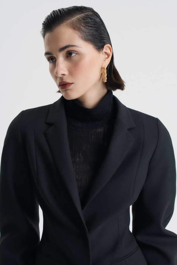 Жакет приталенный , черный, арт. FRASSJC00BL купить в интернет-магазине