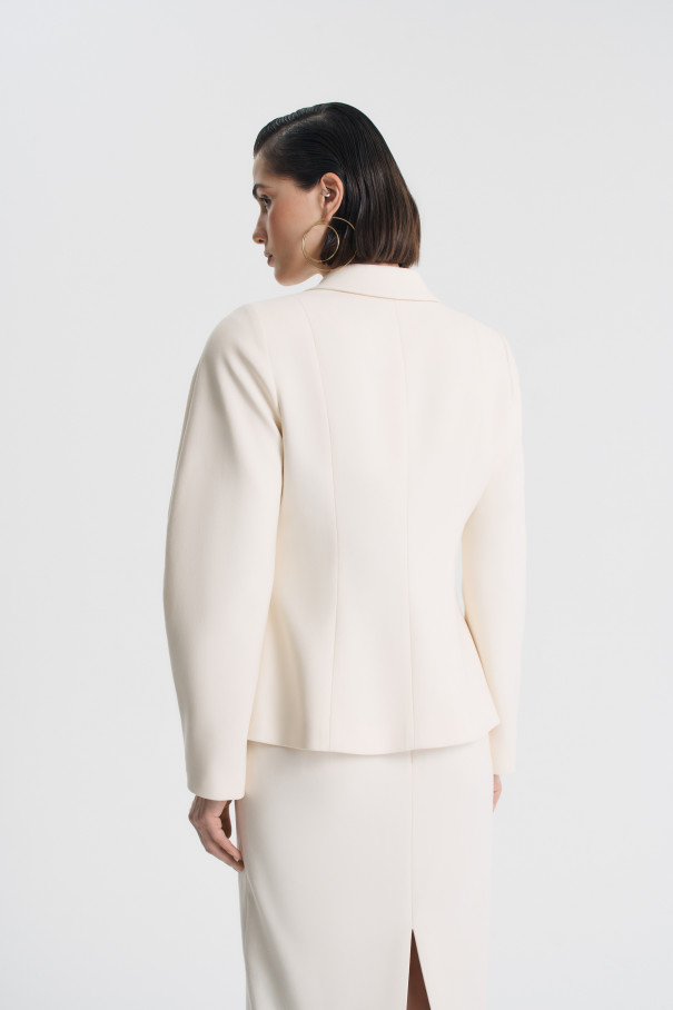 Жакет приталенный , молочный, арт. FRASSJC00ML купить в интернет-магазине