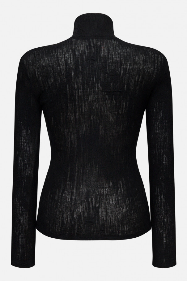 Водолазка из фактурной шерсти , черный, арт. FRASSTN01BL купить в интернет-магазине