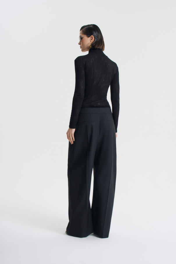 Водолазка из фактурной шерсти , черный, арт. FRASSTN01BL купить в интернет-магазине