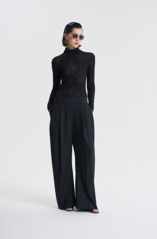 Водолазка из фактурной шерсти , Черный, арт. FRASSTN01BL купить в интернет-магазине