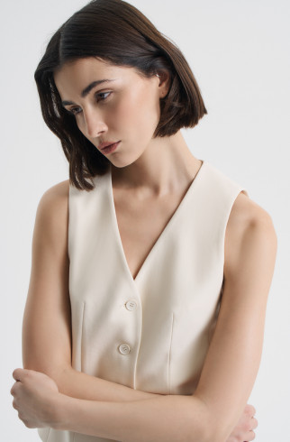 Жилет приталенный , Молочный, арт. FRASSVS00ML купить в интернет-магазине