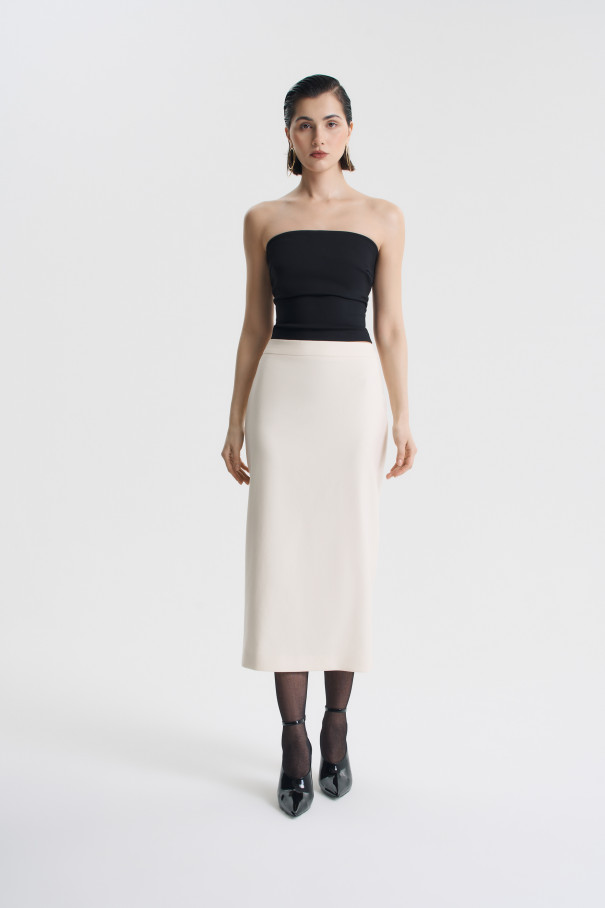 Юбка-миди зауженная , молочный, арт. FRASSSK07ML купить в интернет-магазине