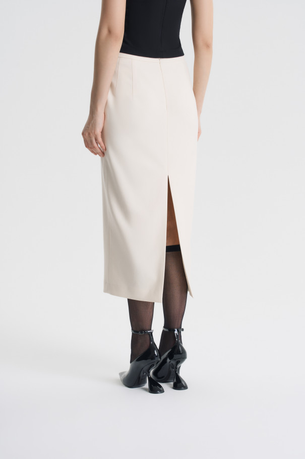 Юбка-миди зауженная , молочный, арт. FRASSSK07ML купить в интернет-магазине