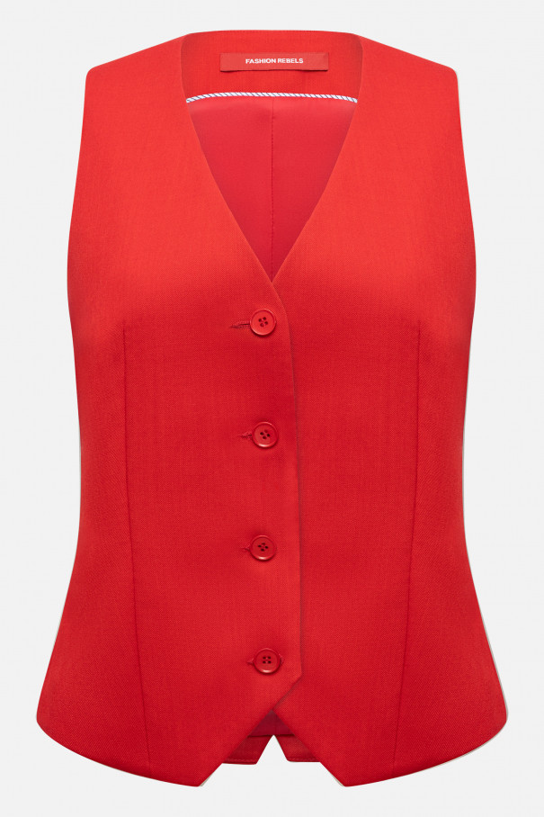 Жилет приталенный , красный, арт. FRASSVS00RD купить в интернет-магазине