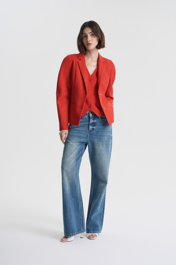 Жилет приталенный , красный, арт. FRASSVS00RD купить в интернет-магазине