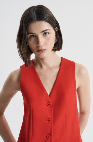 Жилет приталенный , Красный, арт. FRASSVS00RD купить в интернет-магазине