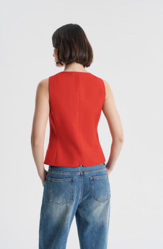 Жилет приталенный , Красный, арт. FRASSVS00RD купить в интернет-магазине