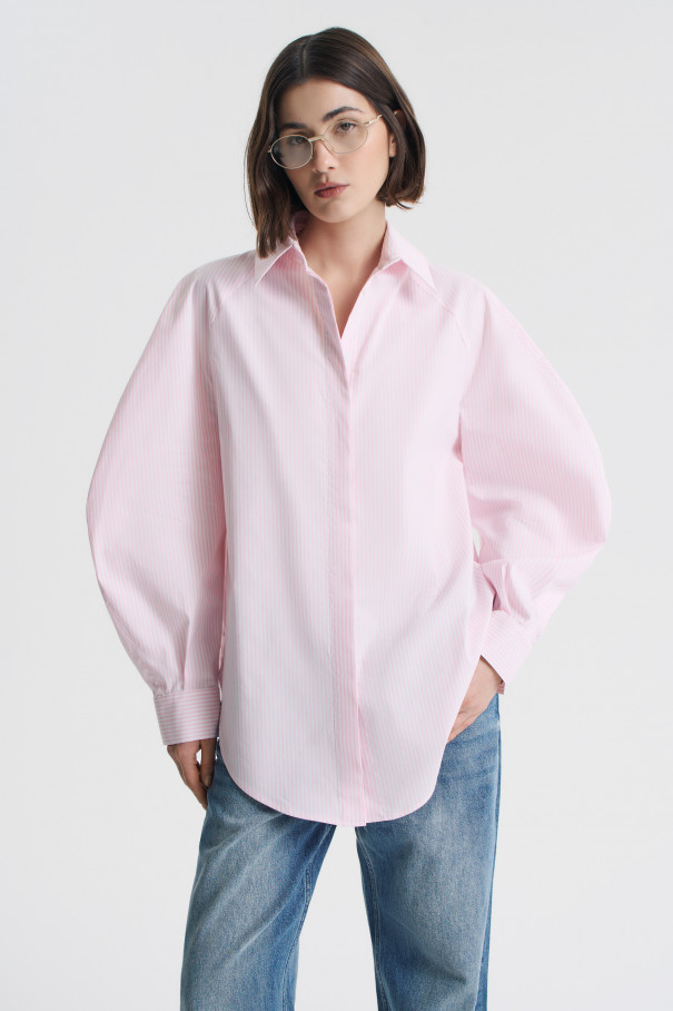 Рубашка оверсайз с галстуком , мультицвет, арт. FRASSSH01MLT купить в интернет-магазине