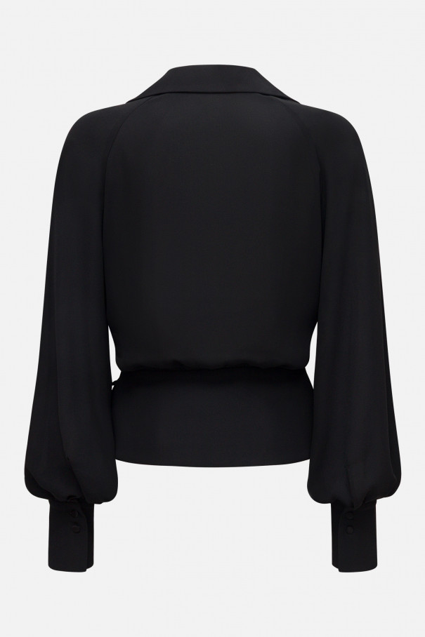 Блуза с баской , черный, арт. FRASSBL04BL купить в интернет-магазине