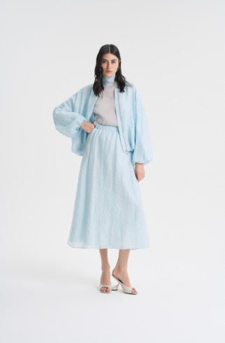 Юбка из жатой вискозы , Голубой, арт. FRASSSK02BU купить в интернет-магазине