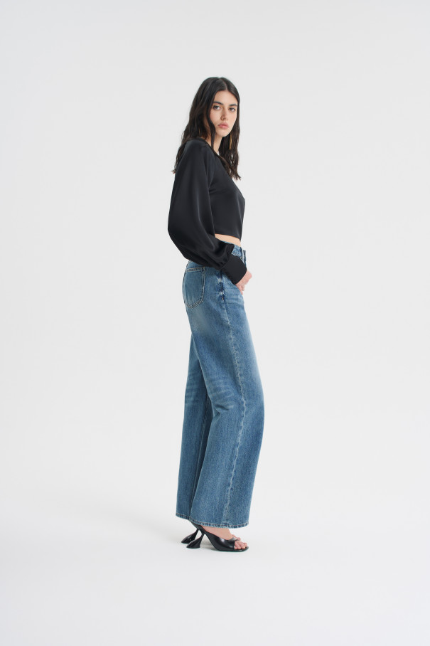 Блуза укороченная , черный, арт. FRASSBL02BL купить в интернет-магазине