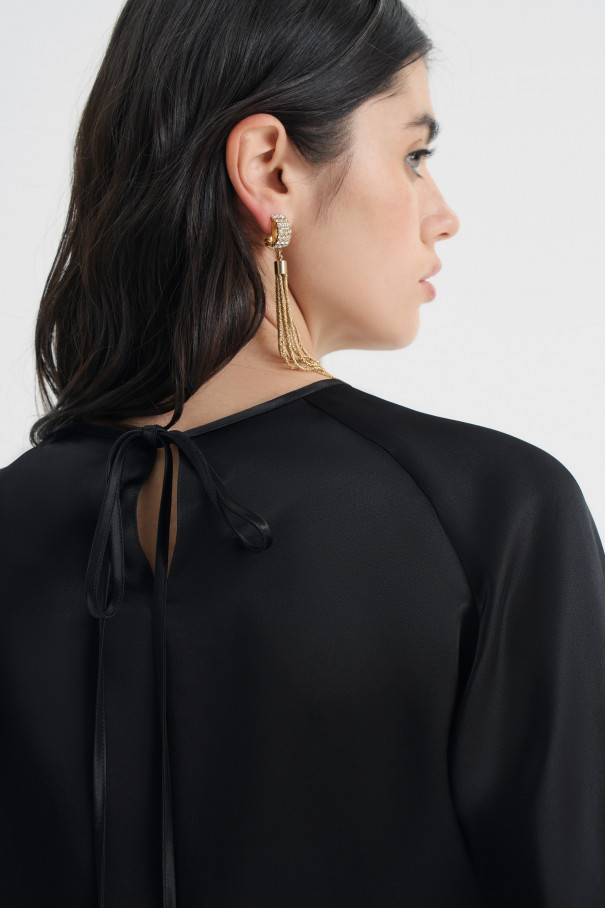 Блуза укороченная , черный, арт. FRASSBL02BL купить в интернет-магазине