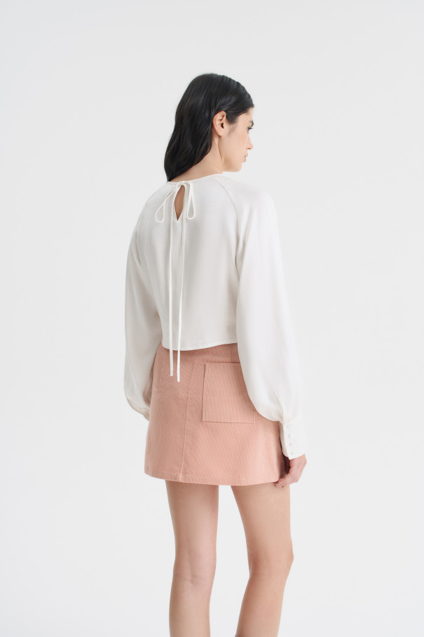 Блуза укороченная , молочный, арт. FRASSBL02ML купить в интернет-магазине