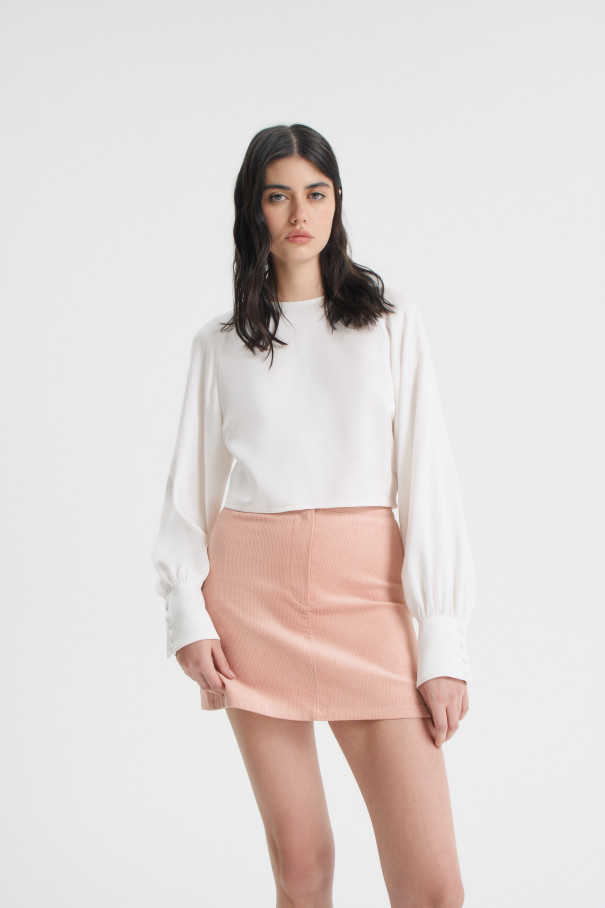 Блуза укороченная , молочный, арт. FRASSBL02ML купить в интернет-магазине