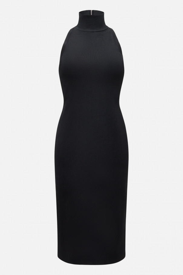 Платье-миди с высокой горловиной , черный, арт. FRASSDR11BL купить в интернет-магазине