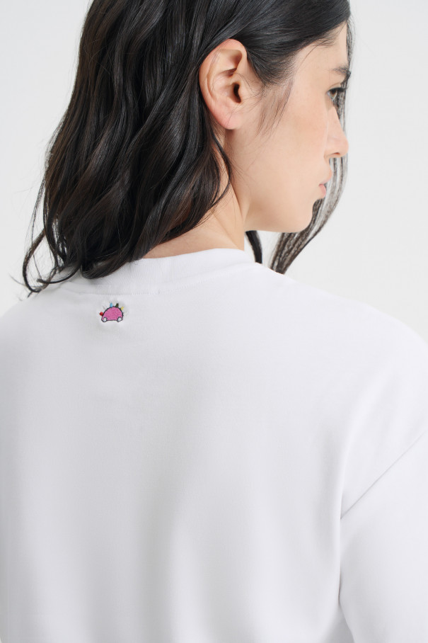 Футболка  с вышивкой , белый, арт. FRASSTS02WT купить в интернет-магазине