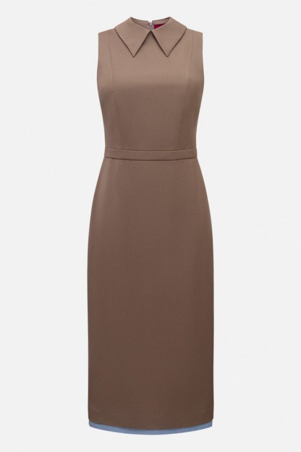 Платье-футляр со вставкой , коричневый, арт. FRASSDR10BR купить в интернет-магазине