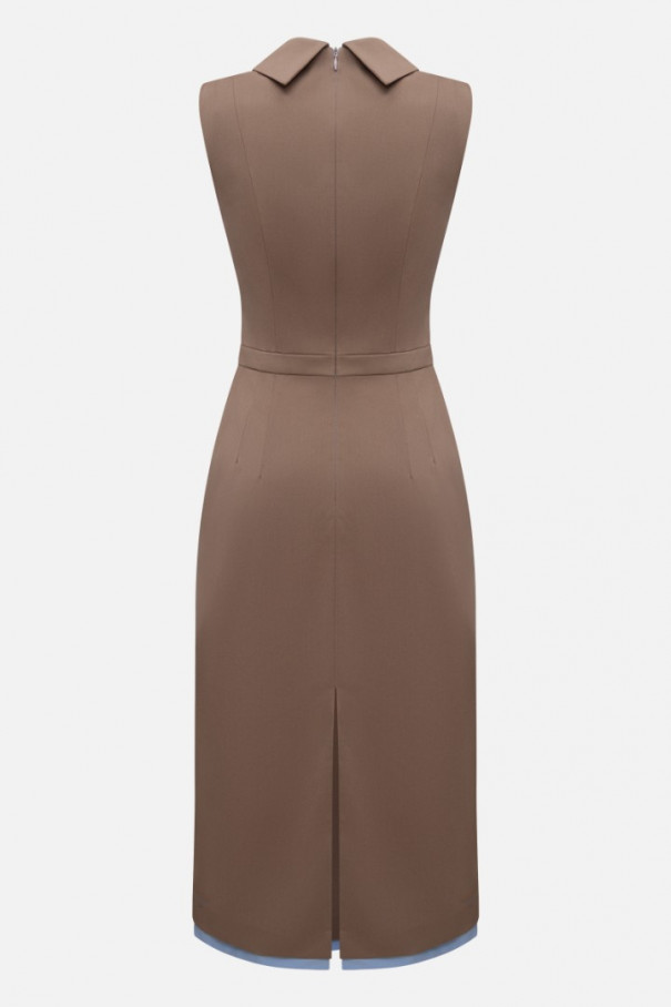 Платье-футляр со вставкой , коричневый, арт. FRASSDR10BR купить в интернет-магазине