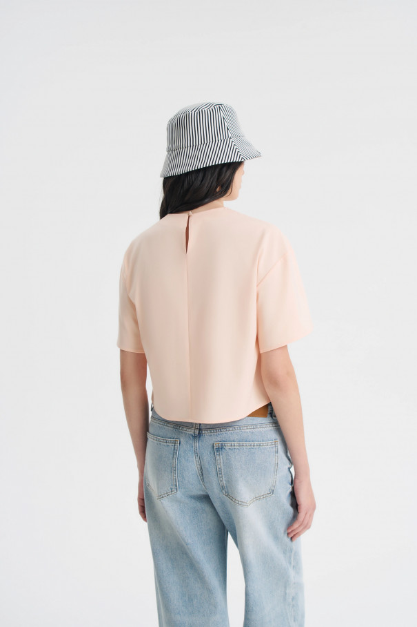 Блуза с коротким рукавом , персиковый, арт. FRASSTS01PC купить в интернет-магазине