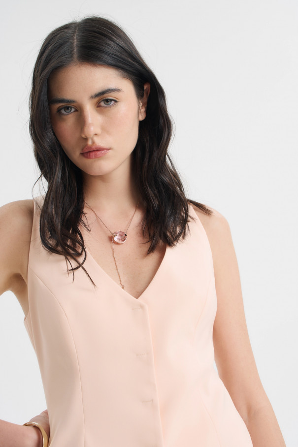 Жилет с V-образным вырезом , персиковый, арт. FRASSVS01PC купить в интернет-магазине