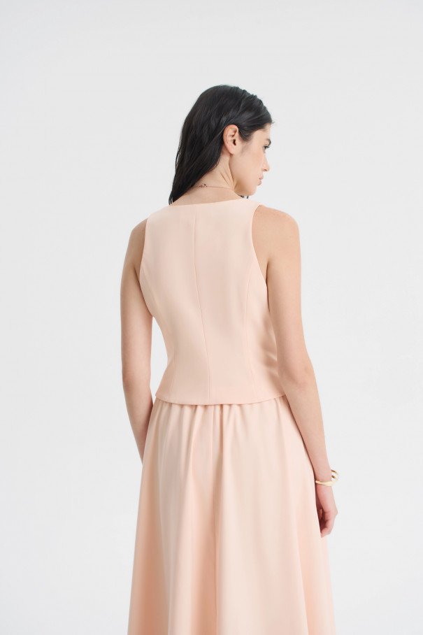 Жилет с V-образным вырезом , персиковый, арт. FRASSVS01PC купить в интернет-магазине