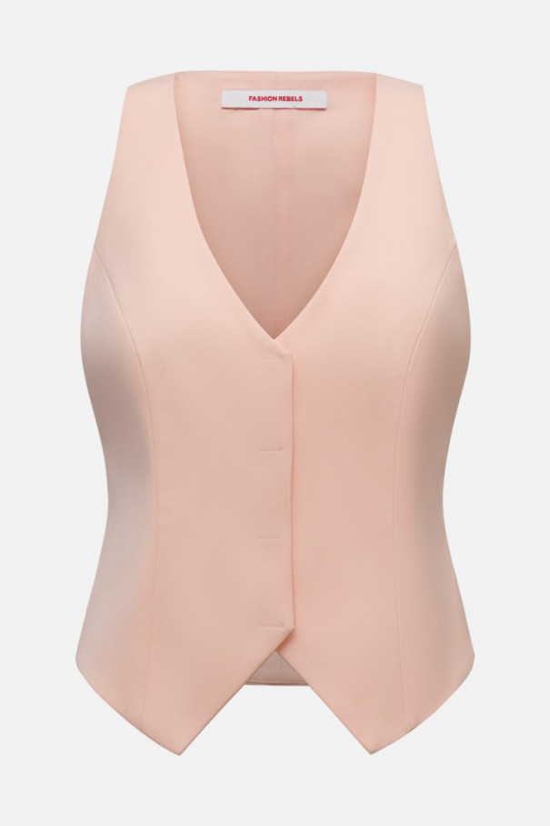 Жилет с V-образным вырезом , персиковый, арт. FRASSVS01PC купить в интернет-магазине