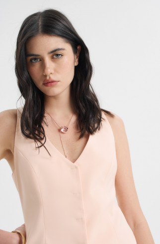 Жилет с V-образным вырезом , Персиковый, арт. FRASSVS01PC купить в интернет-магазине