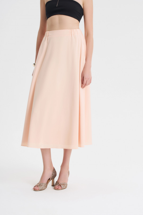 Юбка миди расклешенная , персиковый, арт. FRASSSK10PC купить в интернет-магазине