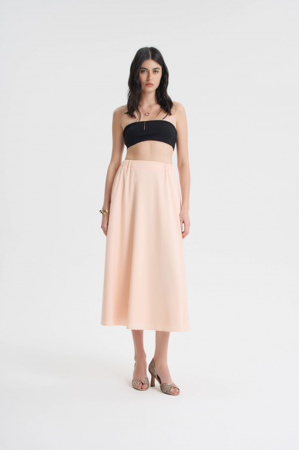 Юбка миди расклешенная , персиковый, арт. FRASSSK10PC купить в интернет-магазине