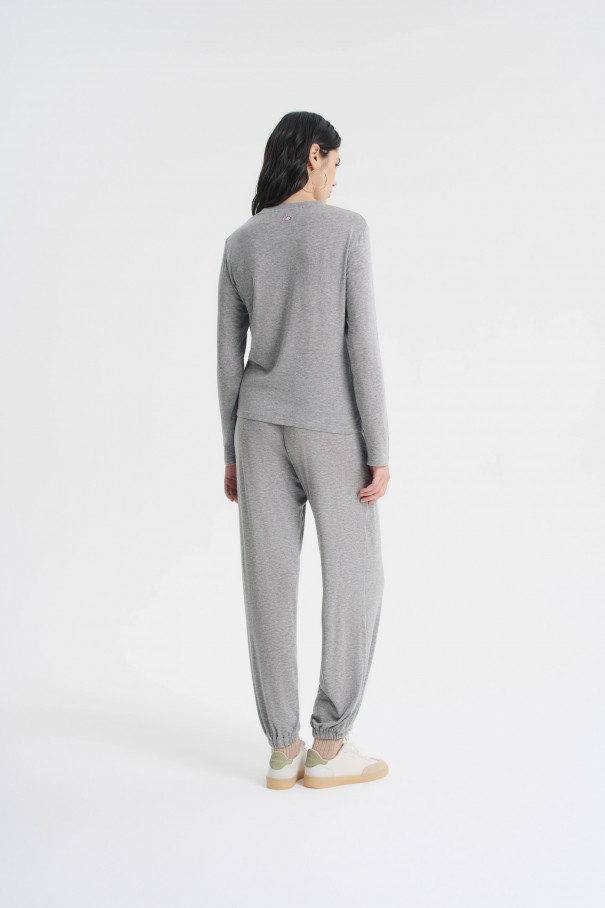 Лонгслив из тонкого трикотажа , серый, арт. FRASSLS00GR купить в интернет-магазине